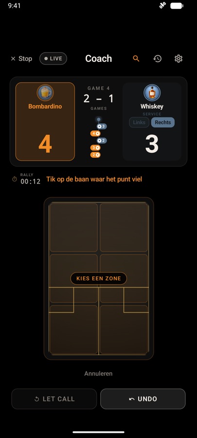 Court with 6 zones