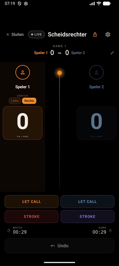 Referee screen