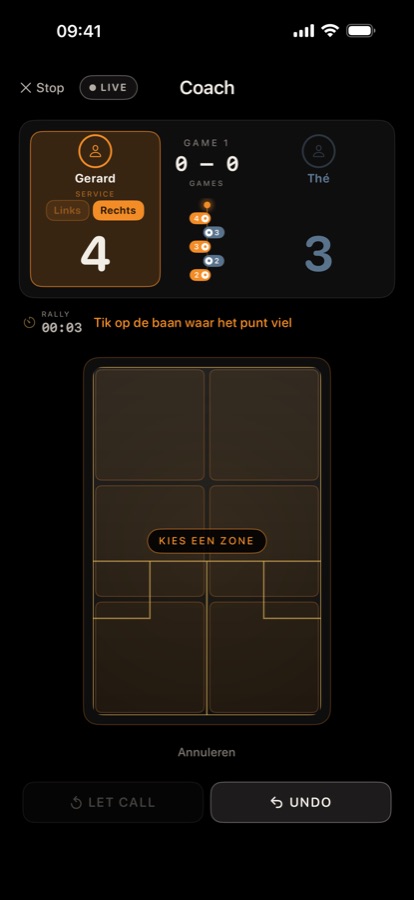 Court with 6 zones