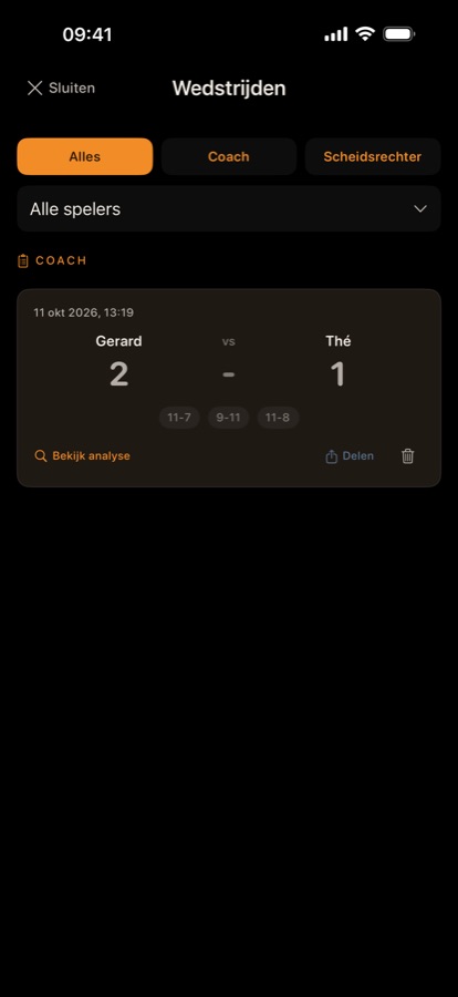 Finished matches